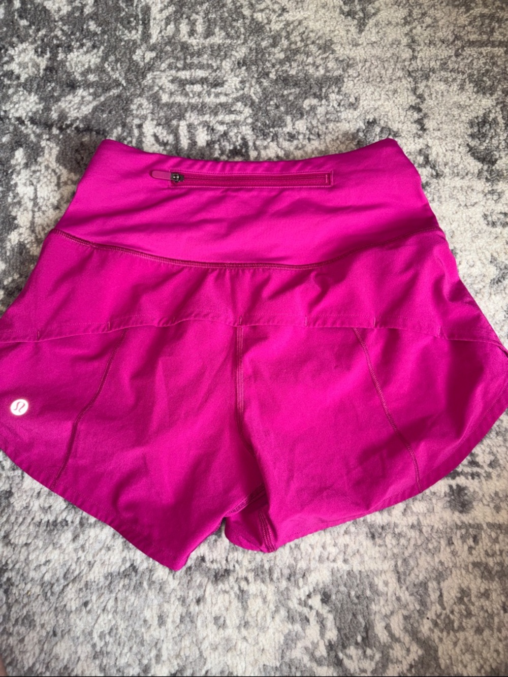 Lululemon Athletica 0 Women's Athletic Shorts in Bright Pink High waisted - Picture 2 of 9